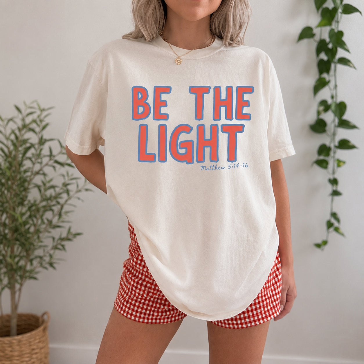 Be the Light Shirt, Christian Comfort Colors, Aesthetic Christian Shirt, Bible Verse Shirt, Trendy Christian Tees, Oversized Christian Tee CFS17