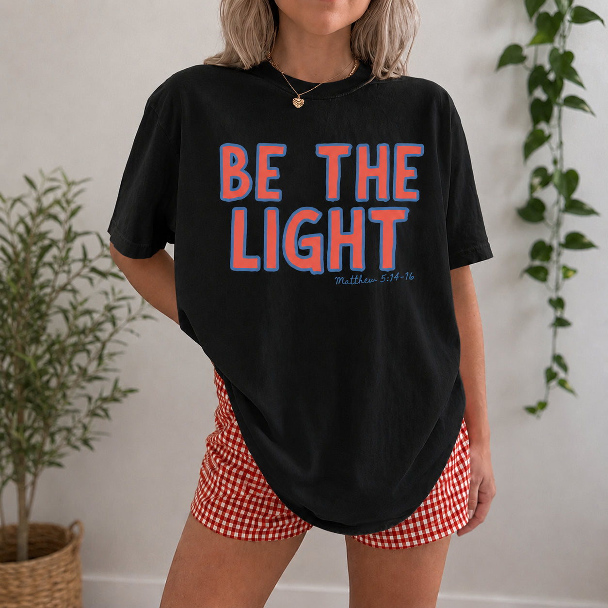 Be the Light Shirt, Christian Comfort Colors, Aesthetic Christian Shirt, Bible Verse Shirt, Trendy Christian Tees, Oversized Christian Tee CFS17