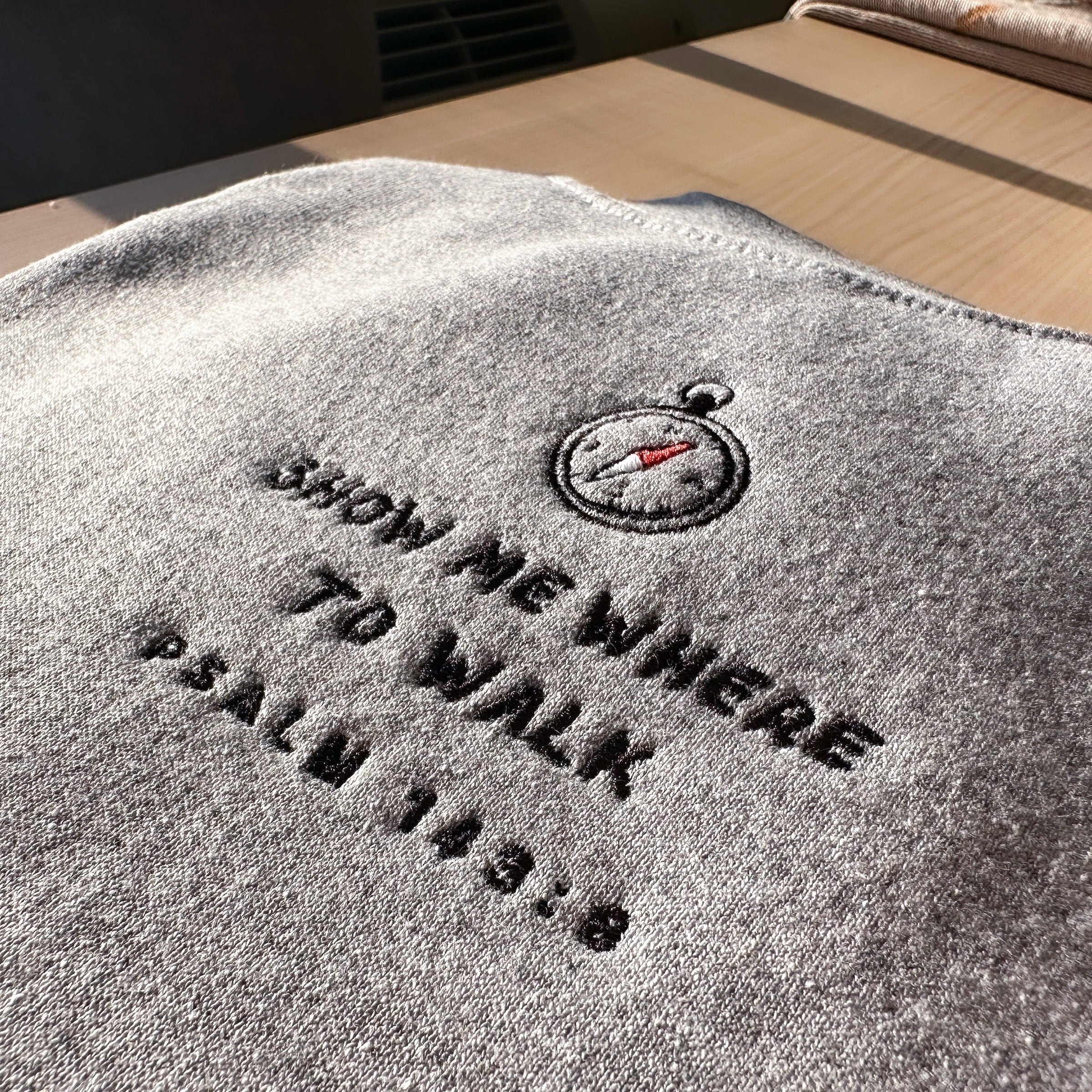 Embroidered 'Psalm 143' Christian Sweatshirt, Faith Crewneck, Bible Verse Sweatshirt, Christian Sweatshirt, Bible Sweatshirt, Aesthetic Sweatshirt, Christian Apparel