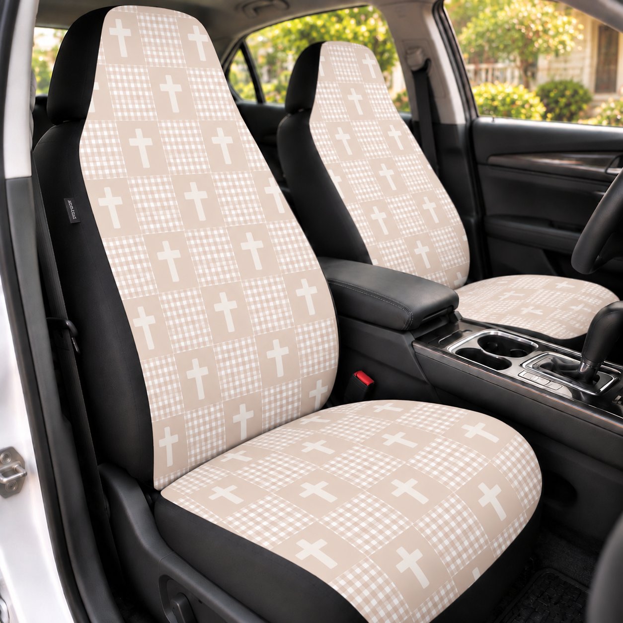 Jesus Loves You Car Seat Covers, Cottagecore Christian Floral Auto Seat Cover, Faith Based Vehicle Decor, Religious Gift For Believers CARSC18