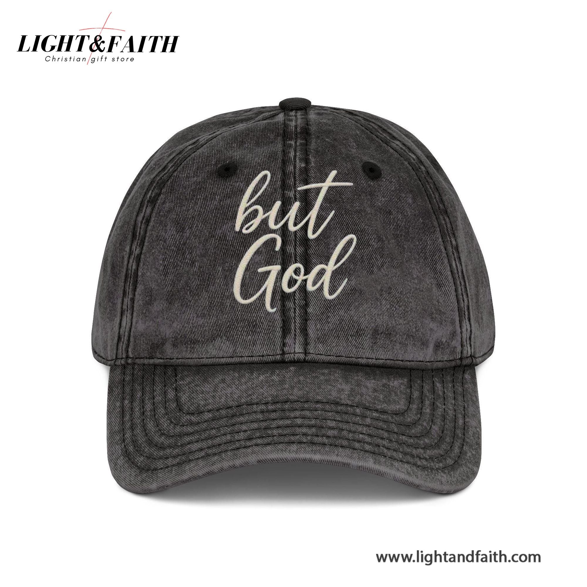 Embroidered But God Cotton Baseball Cap, God Washed Hat, Christian Embroidered Dad Hat, Religious Hat, Bible Verse Cap, Christian Gift For Her, Him LAFH18