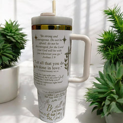 Jesus Tumbler 30oz/40oz, Faith Tumbler With Handle, Christian Laser Engraved Tumbler, LAF22