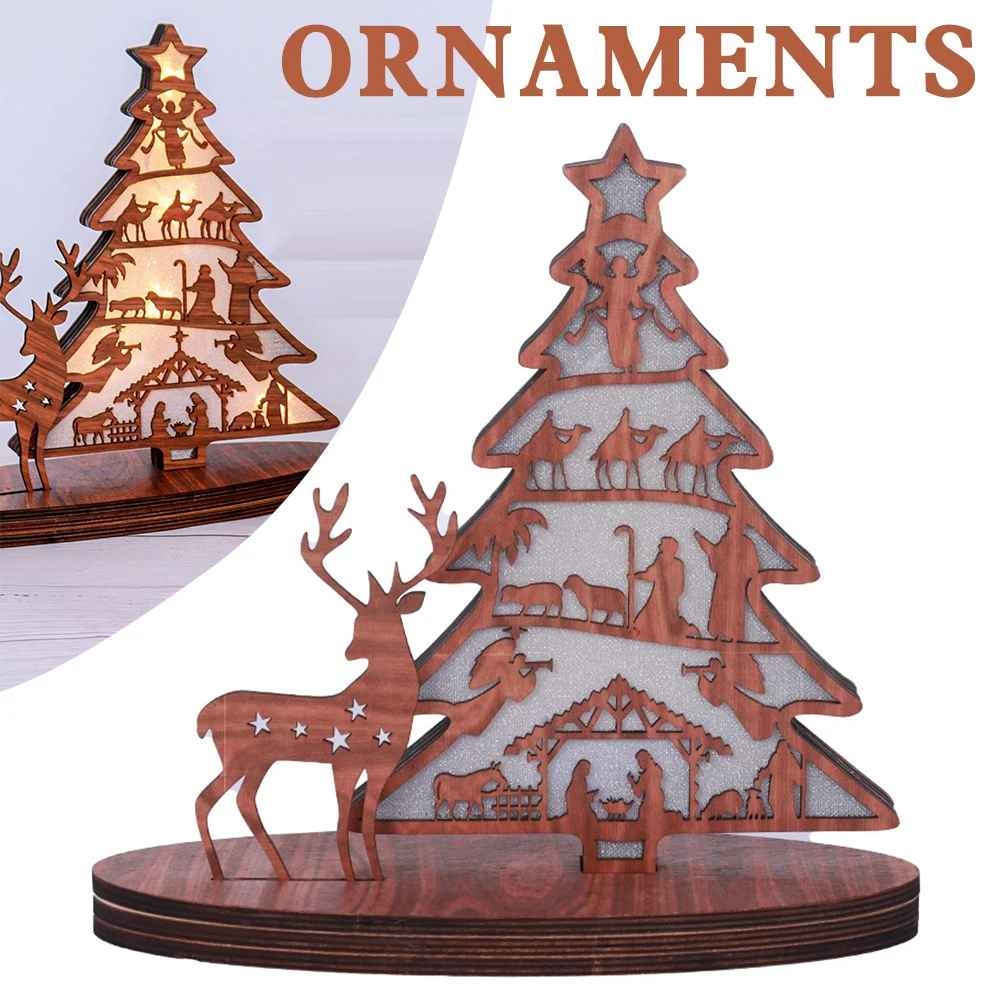Simple Easter Tree, Nativity Scene Christmas Ornaments, Ornament With Light, Wear-Resistance Christmas Decor DCLAF24