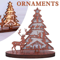 Simple Easter Tree, Nativity Scene Christmas Ornaments, Ornament With Light, Wear-Resistance Christmas Decor DCLAF24