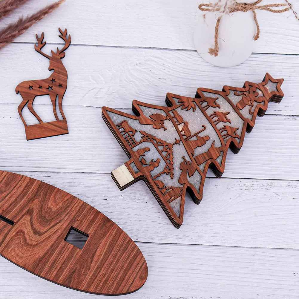 Simple Easter Tree, Nativity Scene Christmas Ornaments, Ornament With Light, Wear-Resistance Christmas Decor DCLAF24