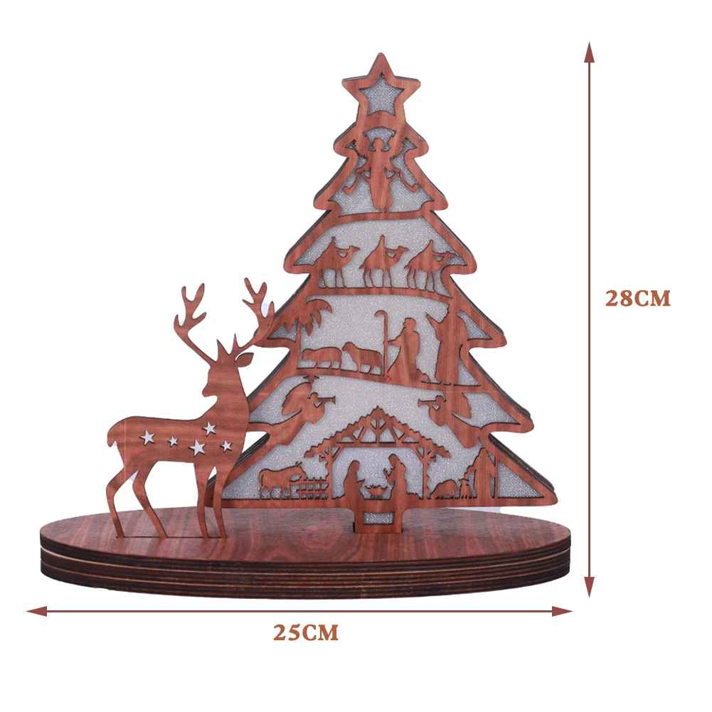Simple Easter Tree, Nativity Scene Christmas Ornaments, Ornament With Light, Wear-Resistance Christmas Decor DCLAF24