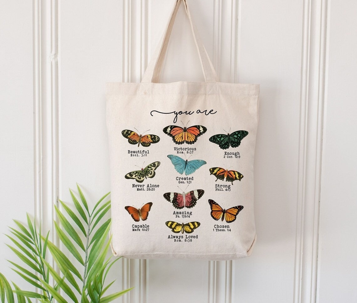 Christian Tote Bag, Faith Tote Bag, Bible Verse Canvas Tote Bag, Bible Verse Scripture, Gift Religious TBLAF01