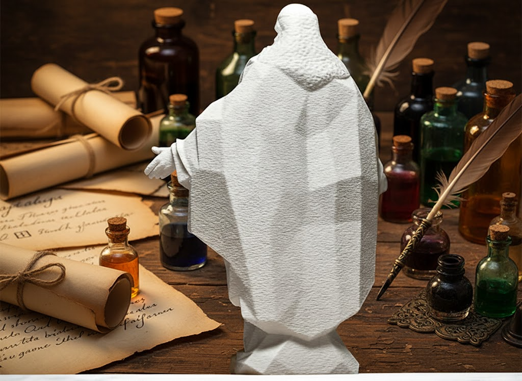 Modern Jesus Statue, Geometric Sacred Sculpture, Contemporary Christian Home Decor & Spiritual Gift