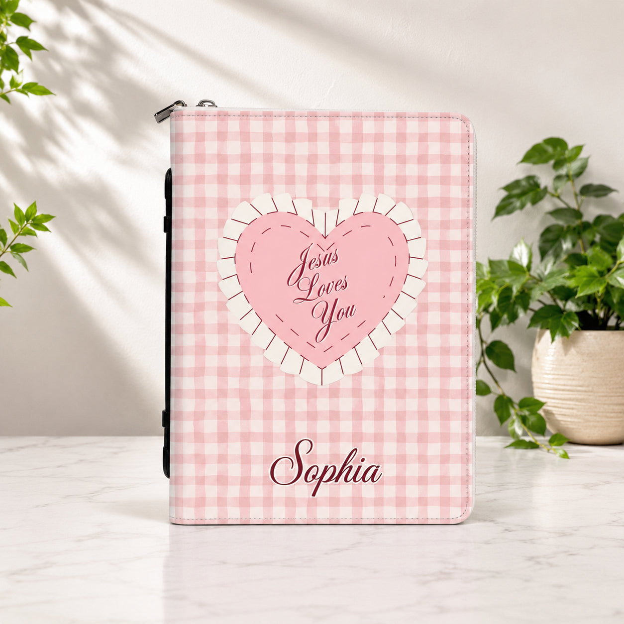 Jesus Loves You Leather Book Cover, Personalized Christian Bible Cover, Christian Gift, Bible Covers Jesus Gifts BIBLE01