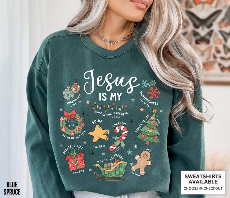 Christian Christmas Shirt, Jesus Christmas Shirt, Faith Holiday Shirt, Comfort Colors Religious Christmas Gift CFNE01