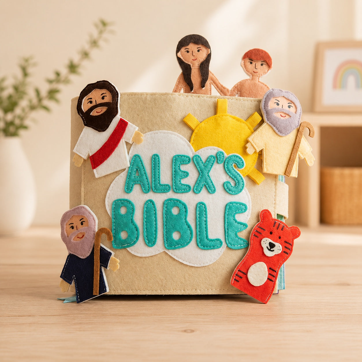 Handmade Old Testament Bibles, Christian Felt Busy Book, Soft Cloth St