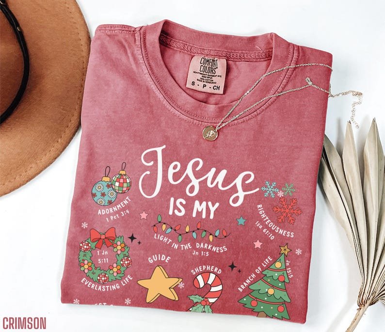 Christian Christmas Shirt, Jesus Christmas Shirt, Faith Holiday Shirt, Comfort Colors Religious Christmas Gift CFNE01
