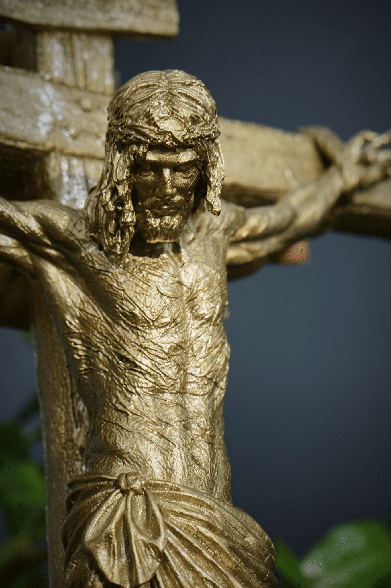 Jesus Christ Cross, Bronze Cross, Prayer Cross, Christian Decor, Religious Wall Hanging Statue for Home or Church, Christmas Gift BRCS01
