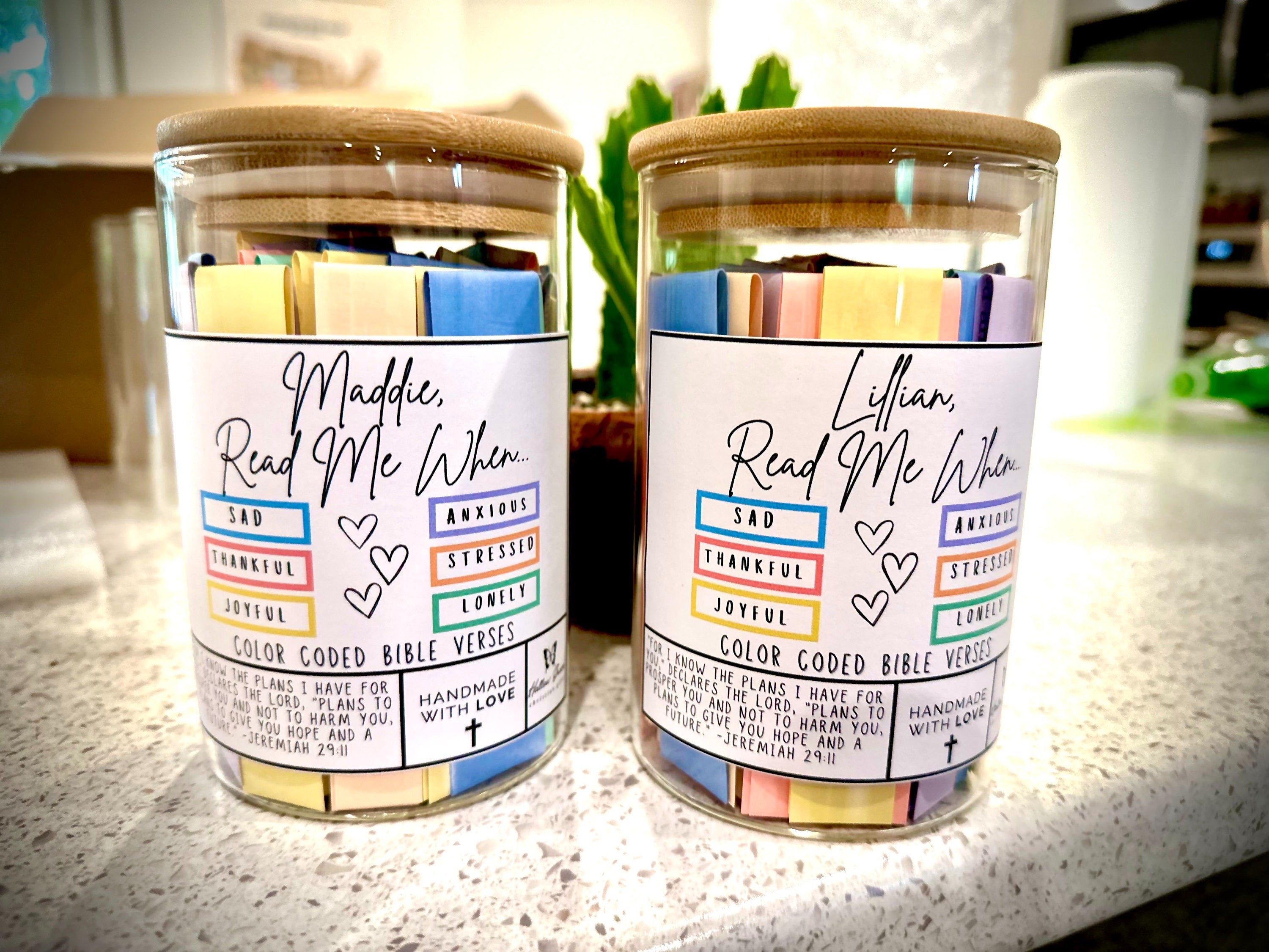 MOM READ ME When Premium Personalized BIble Verse Jar, Christian, Mother’s Day, Color coded Bible, Back to School, Mom Sister Boss, Jesus