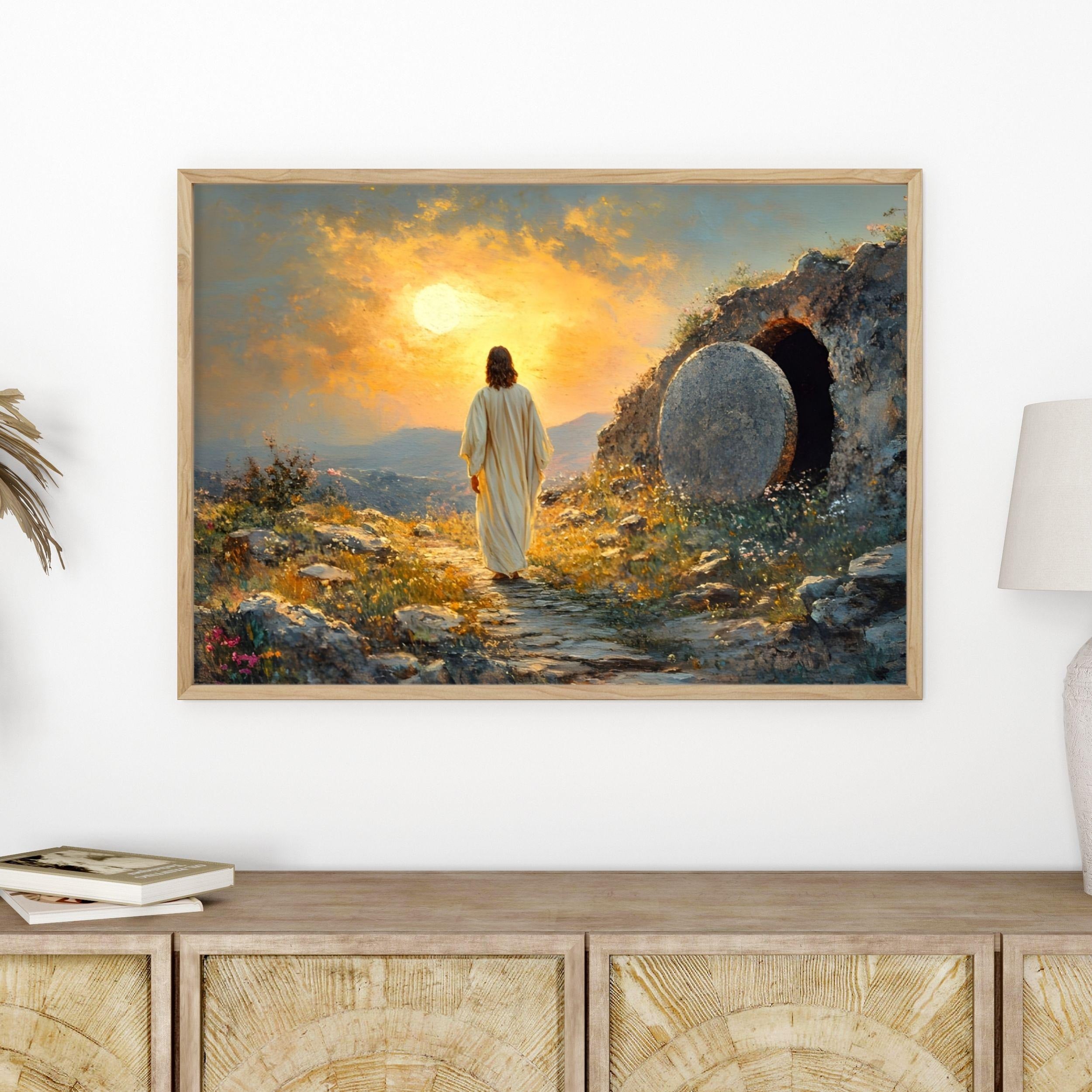 Empty Tomb Poster, He is Risen Wall Art, He is Risen Poster, Jesus Poster, Easter Jesus Poster, Jesus Resurrection Wall Art, Lent Wall Art