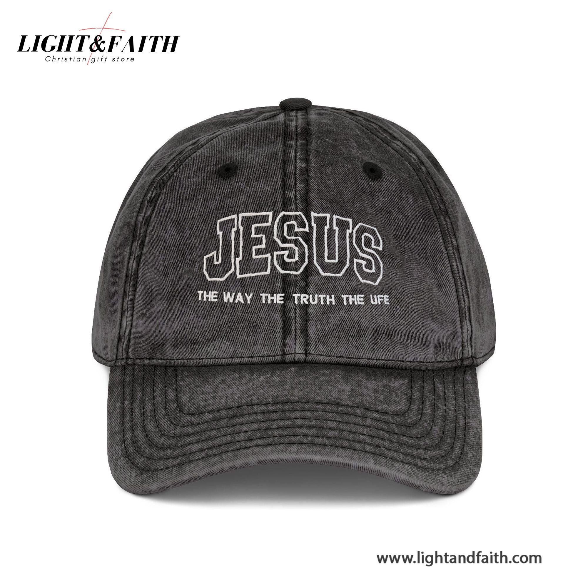 Christian Jesus Baseball Caps, Jesus The Way The Truth The Life Embroidery Religious Hat, Jesus Team Baseball Hat, Christian Gift LAFH02