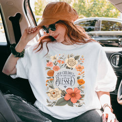 Mothers Day Christian Mama Comfort Colors Shirt, Her Children Rise Up and Call Her Blessed Shirt,Christian Mom Shirt,Bible Verse Proverbs 31