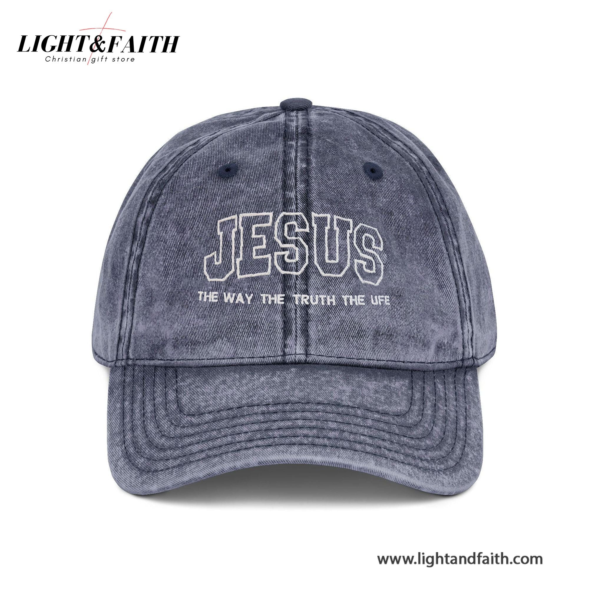 Christian Jesus Baseball Caps, Jesus The Way The Truth The Life Embroidery Religious Hat, Jesus Team Baseball Hat, Christian Gift LAFH02