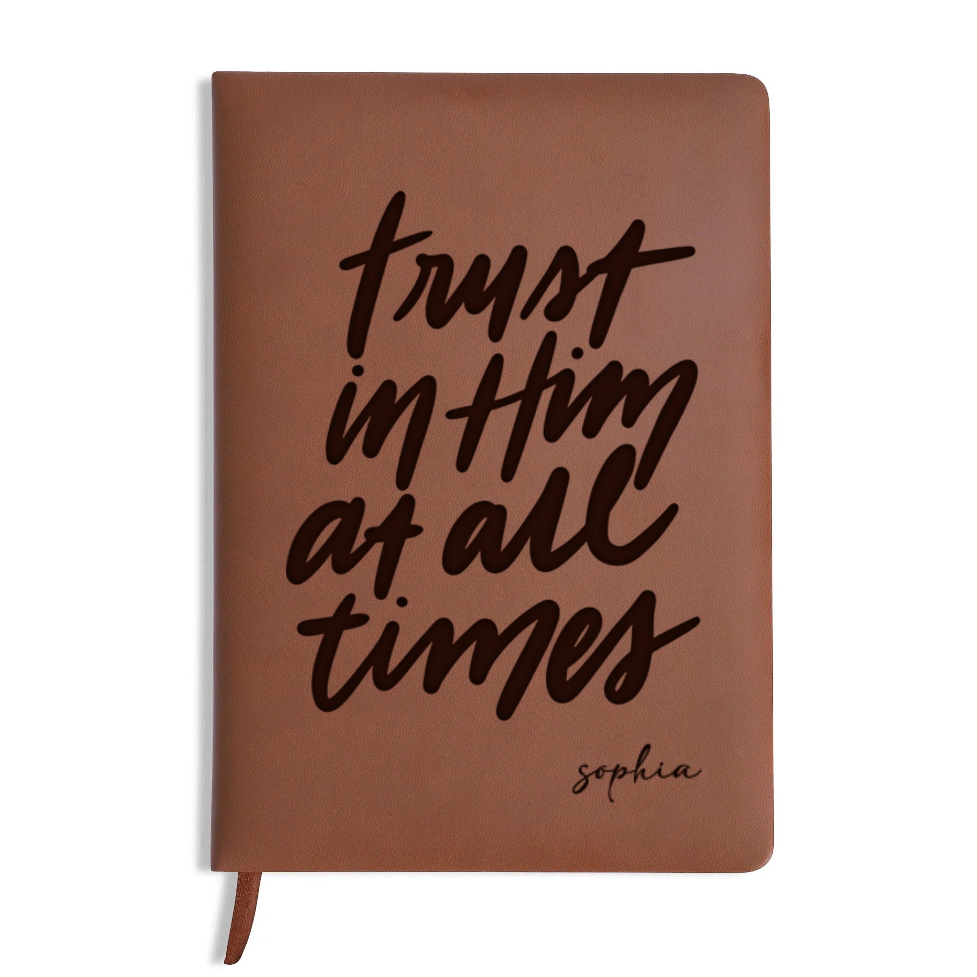 Personalized Christian Journal with “Trust in Him” Inspirational Quote, Custom Name Prayer & Faith Notebook, Religious Gift, First Communion Gifts, Birthday. NBLAF18