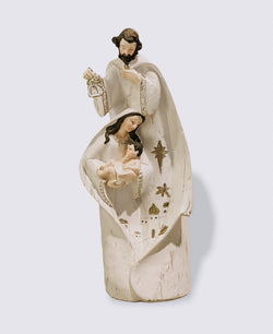 Holy Family Nativity Figurine, Minimalist Christmas Statue, Mary Joseph Baby Jesus Decor, Religious Home Display, Spiritual Gift