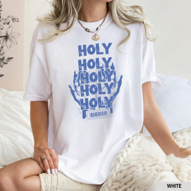 Holy Holy Holy Shirt, Christian Comfort Colors Tee, Bible Verse T-Shirt CFS19