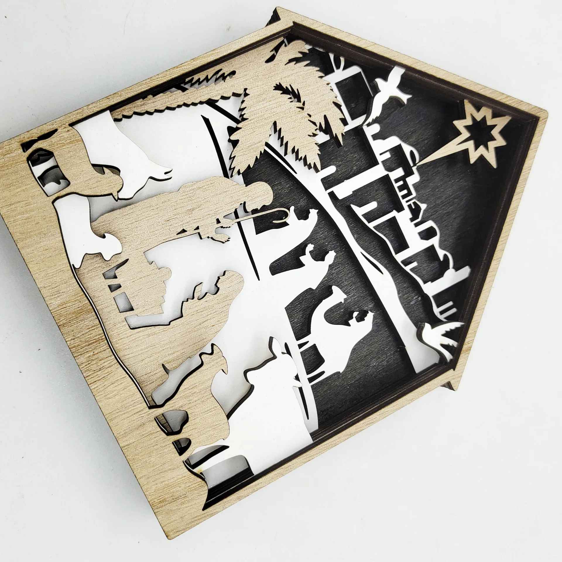 Wooden Christmas Ornaments, Wood Crafts, Christmas Decorations, Creative Jesus Christ, Nativity Ornament, Home Table Decoration, Ideas For Christmas DCLAF25