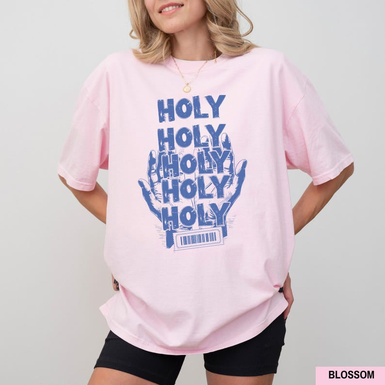 Holy Holy Holy Shirt, Christian Comfort Colors Tee, Bible Verse T-Shirt CFS19