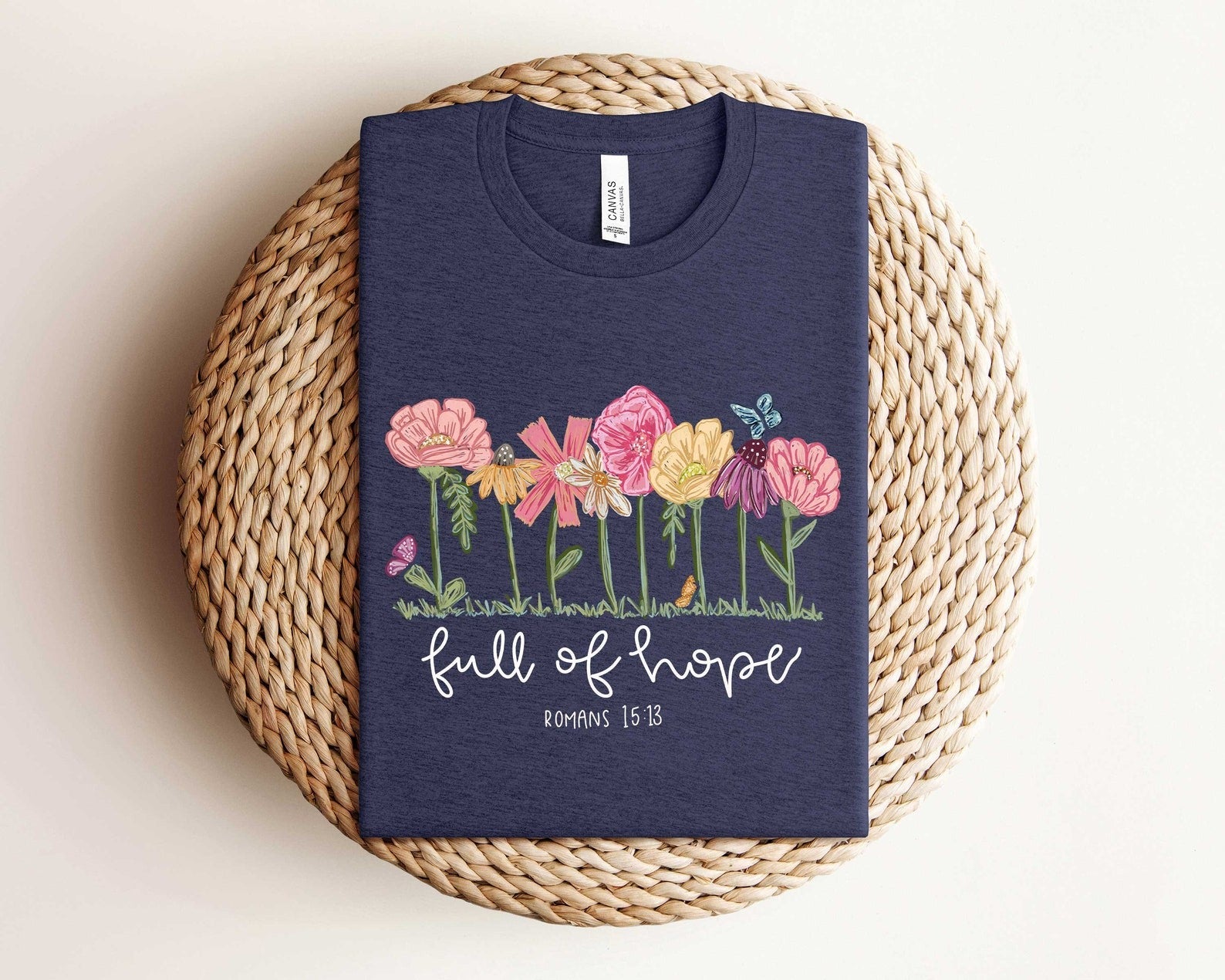 Full Of Hope Christian Comfort Colors Shirt, Bible Verse Romans 15:13, Christian Shirt for Women, Christian Mothers Gift, Christian Mom Shirt, Mothers Day