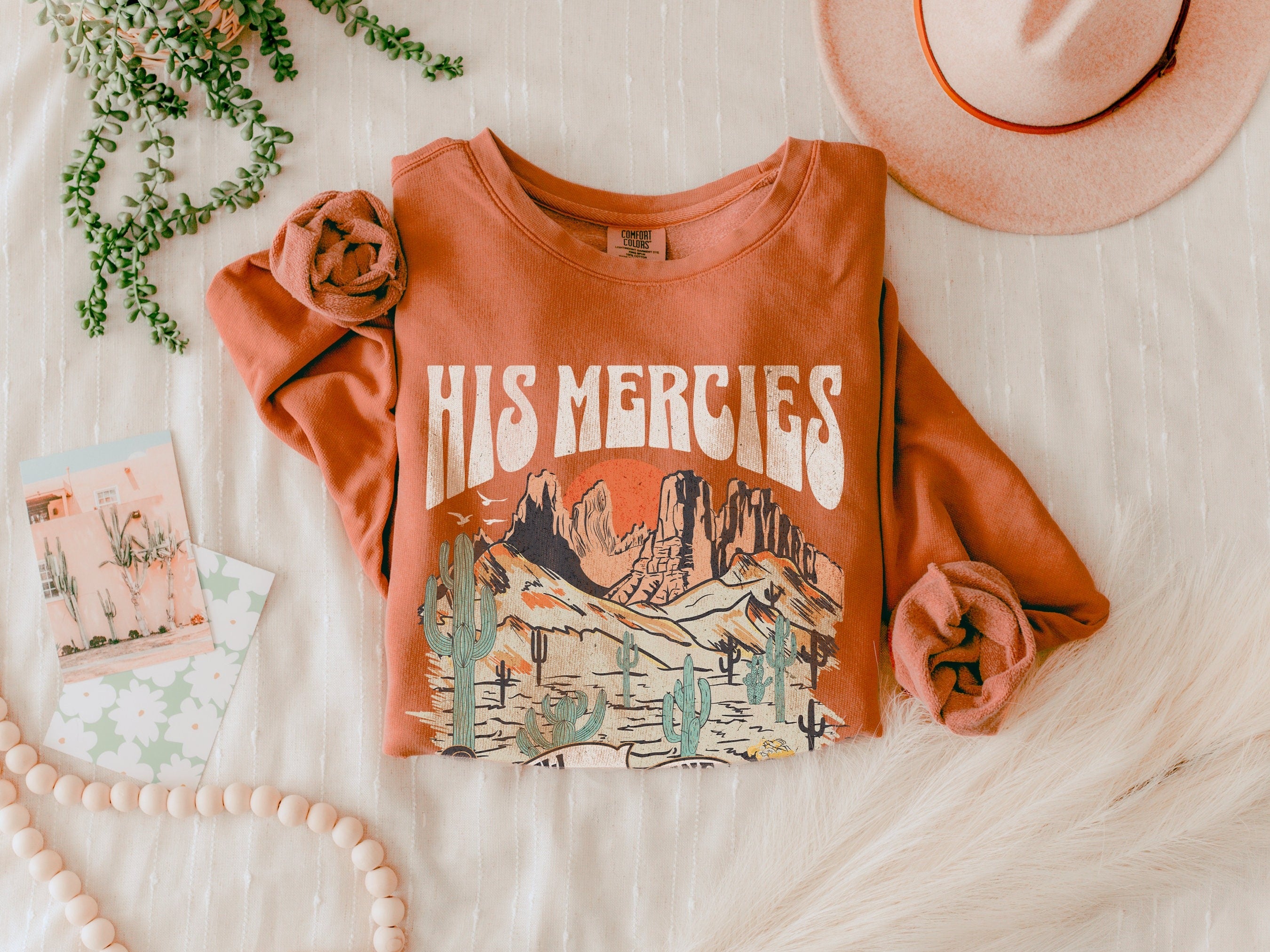 Boho Christian Shirts Christian TShirts Bible Verse Shirt Trendy Christians T Shirts Jesus Apparel Faith Based Shirt His Mercies Are New