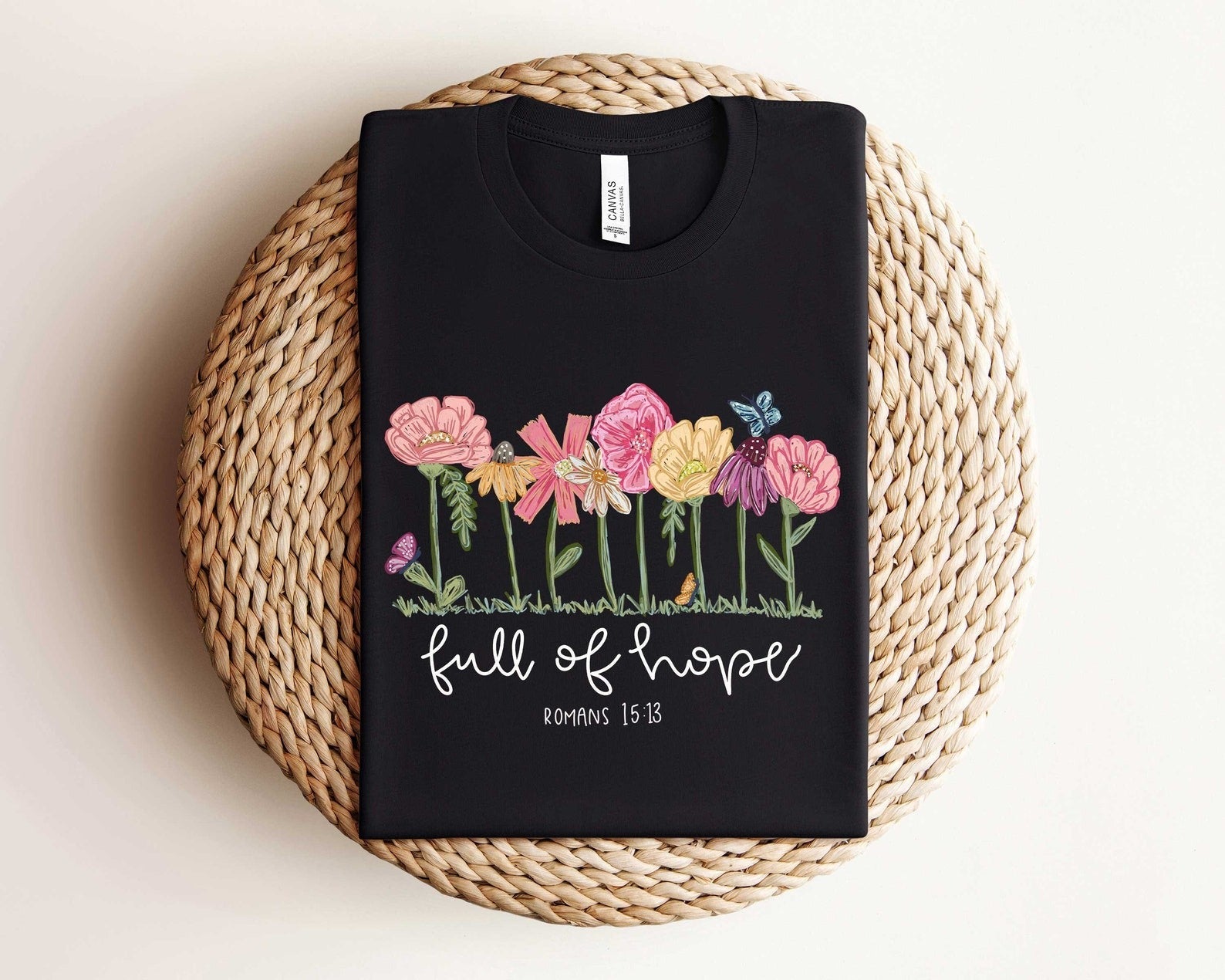 Full Of Hope Christian Comfort Colors Shirt, Bible Verse Romans 15:13, Christian Shirt for Women, Christian Mothers Gift, Christian Mom Shirt, Mothers Day