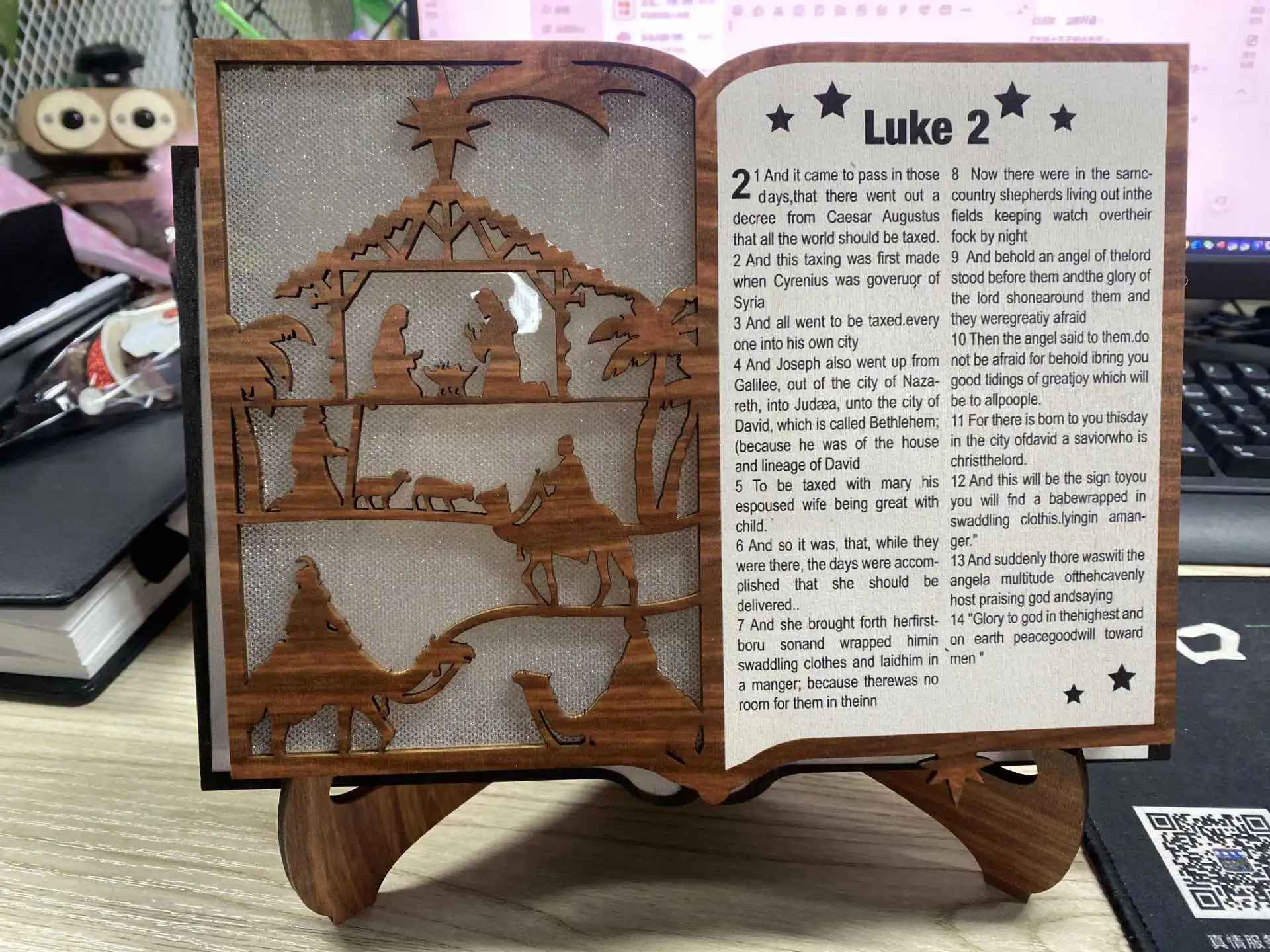 Ideas For Christmas, Luminous Scripture Craft, Christmas Decor, Home Table Decorations, Wooden Christmas Decorations DCLAF26