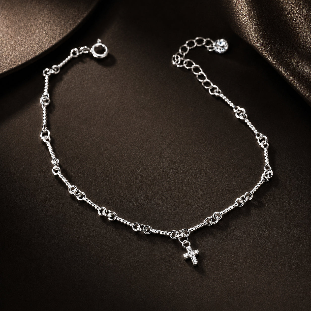Silver Bracelet for Women, Cross Jewelry, Catholic Cross Bracelet, Elegant Christian Jewelry, Faith Bracelet, Religious Gift for Her BRG01