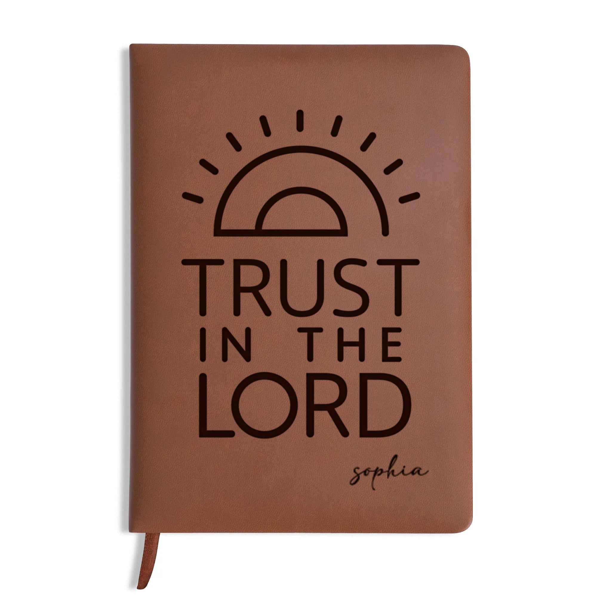 Personalized Christian Journal with "Trust In The Lord" Design, Custom Name Prayer & Faith Notebook, Religious Gift, First Communion Gifts, Birthday. NBLAF20