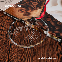 Isaiah 64:8 Glass Ornament, Christian Scripture Ornament, Faith Bible Verse Decor, Religious Christmas Gift, Inspirational Home Decoration DCLAF70