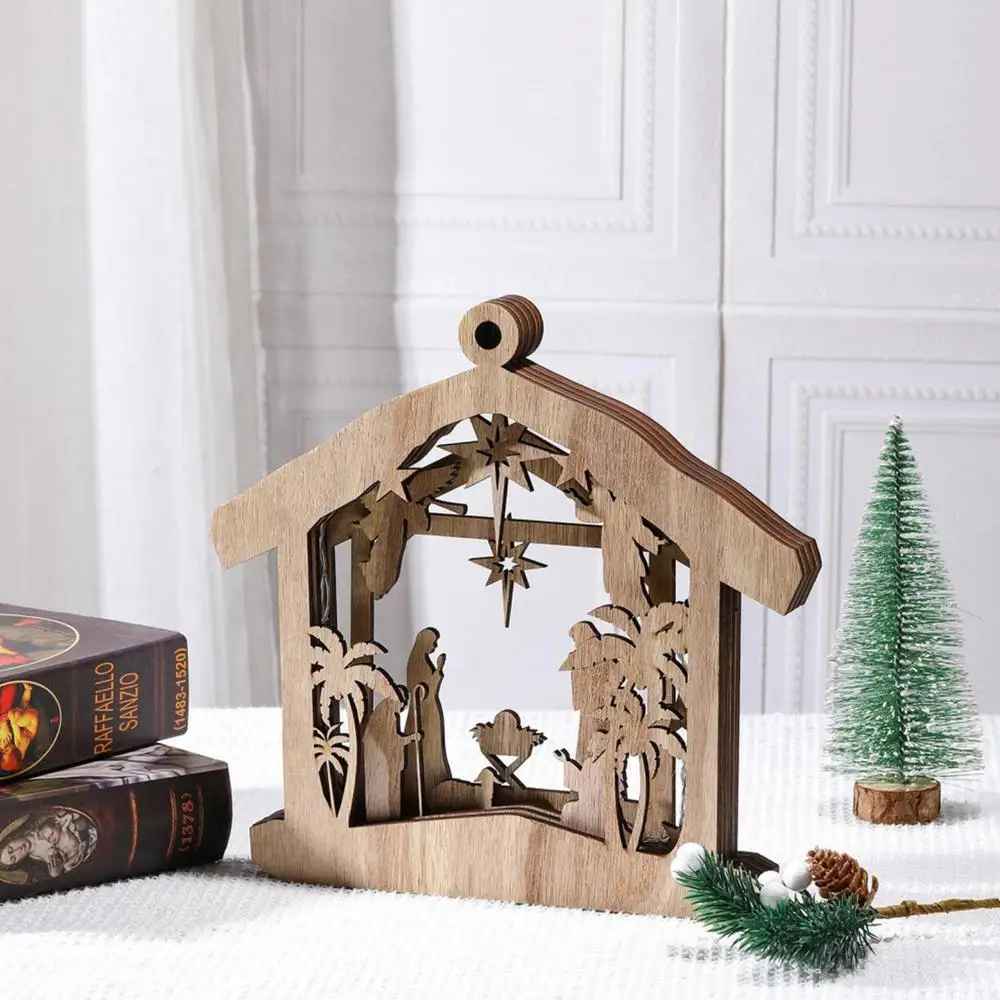 LED Nativity Scene, Wooden Ideas For Christmas, Christmas Ornaments, Christmas Gift DCLAF27