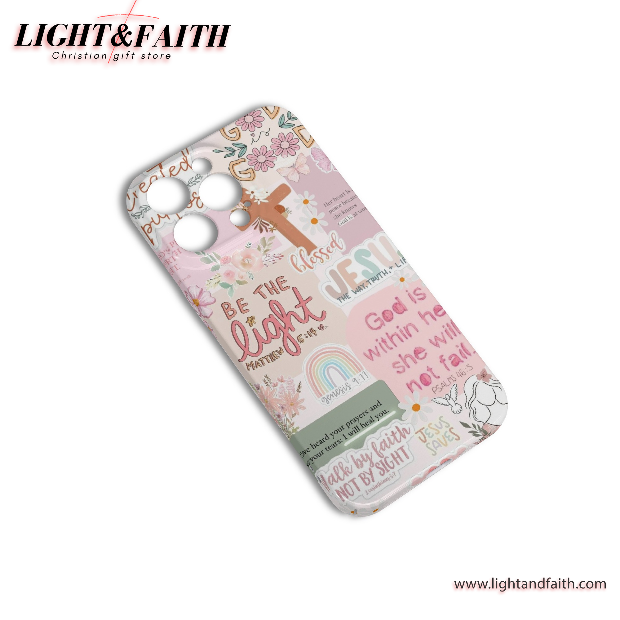 Be The Light Phone Case, Christian Phone Case, Bible Verse Phone Case, Religious Gift, PCLAF22