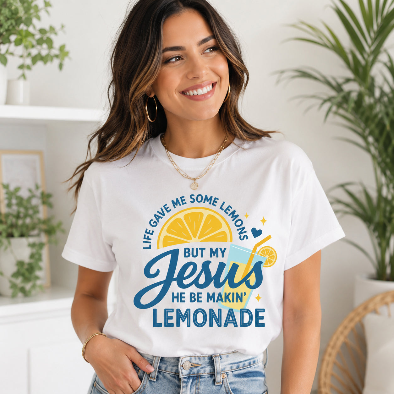 Life Gave Me Some Lemons Comfort Colors Shirt, But My Jesus Tee, He Be Making' Lemonade, Jesus Lemonade, Lemonade Tee, Child of God, Faith Apparel CFS21