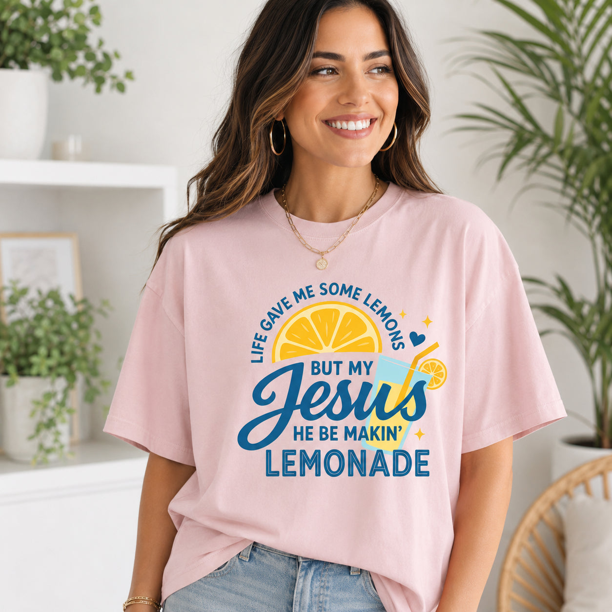 Life Gave Me Some Lemons Comfort Colors Shirt, But My Jesus Tee, He Be Making' Lemonade, Jesus Lemonade, Lemonade Tee, Child of God, Faith Apparel CFS21