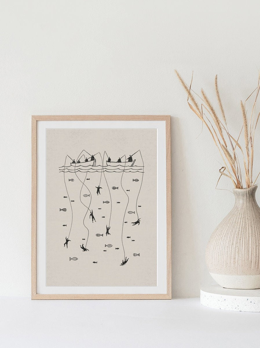 Fishers of Men Poster, Matthew 4:19, Jesus Poster, Evangelism, Bible Poster, Follow Jesus, Gospel Poster