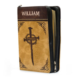 Be Still And Know That I Am God Leather Book Cover, Special Personalized Bible Cover,  Christian Gift, Bible Covers Jesus Gifts. BCLAF01