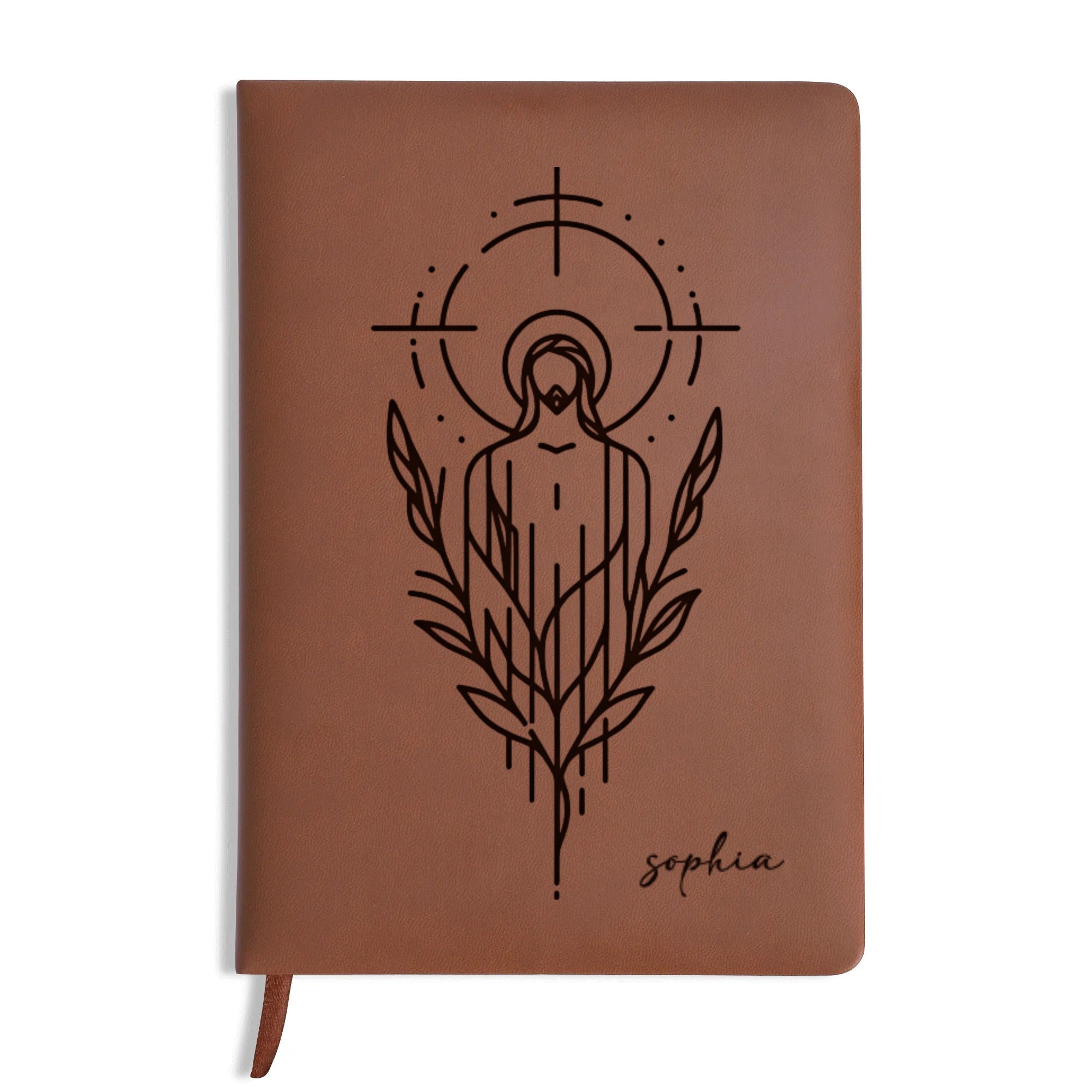 Personalized Christian Journal with Minimalist Jesus Design, Custom Name Prayer & Faith Notebook, Religious Gift, First Communion Gifts, Birthday. NBLAF21