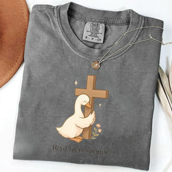 Trendy Comfort Colors Christian Goose T-Shirt, Cute Funny Christian Tee, Religious Gifts, Faith Based T-shirt, Minimalist Youth Group Tee