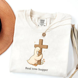 Trendy Comfort Colors Christian Goose T-Shirt, Cute Funny Christian Tee, Religious Gifts, Faith Based T-shirt, Minimalist Youth Group Tee
