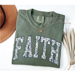 Comfort Colors® Christian Shirt, Comfort Colors® Religious Shirt, Faith Shirt, Toile Christian Shirt, Toile De Jouy, Chinoiserie, Faith Gift