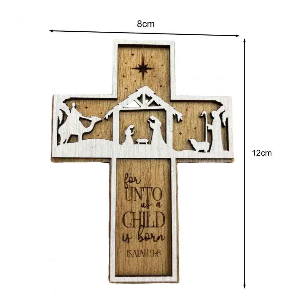 Christmas Decor, Pendant Nativity Scene, Durable Wooden Christmas Ornament, Ideas For Christmas, Ornaments for Christmas Tree, Holy Family Decorations DCLAF28