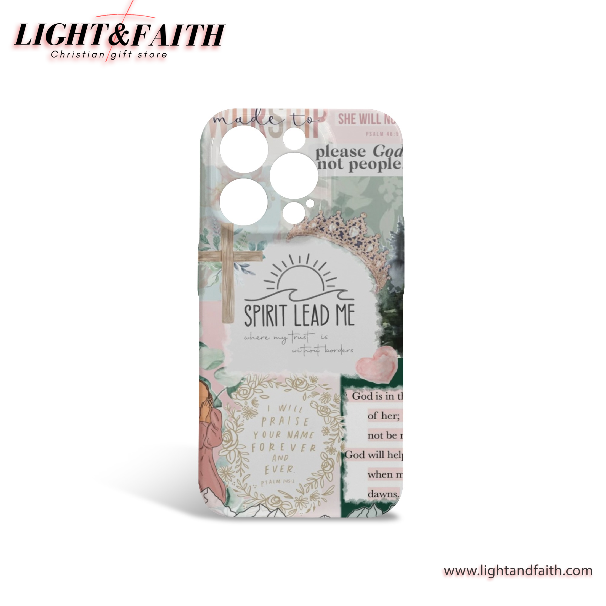 Spirit Lead Me Phone Case, Christian Phone Case, Bible Verse Phone Case, Religious Gift, PCLAF25