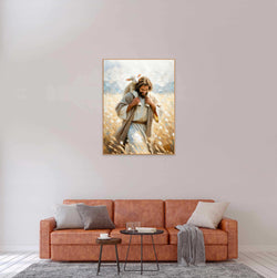 Carry You Home Poster, Modern Christian Poster, Christian Poster, Jesus and Lamb, Leave the 99 Art Poster, Bible Art Poster