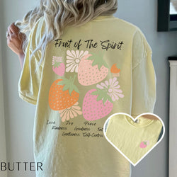 Christian Shirt, Boho Christian Tshirt, Custom Comfort Colors, Bible Verse T-Shirt, Faith Top, Religious Apparel for Women, Fruit of Spirit