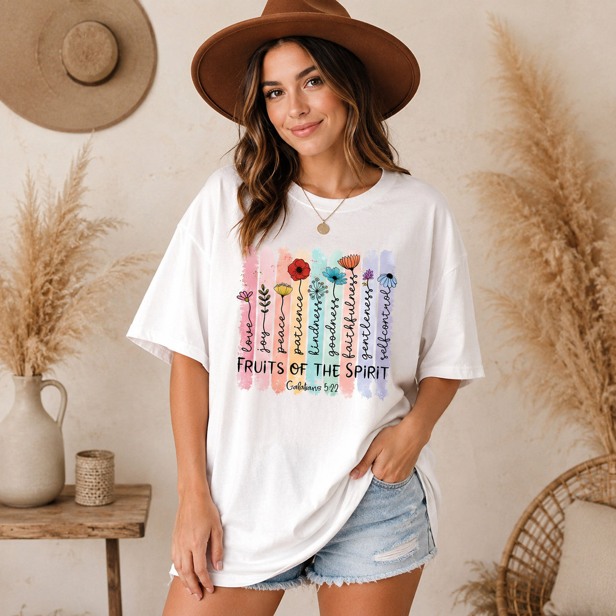Fruit of the Spirit Comfort Colors Shirt, Cute Fruit Shirt, Aesthetic Coquette Fruit Shirt, Summer Christian Vacation Tee, Bible Verse Shirt CFS26