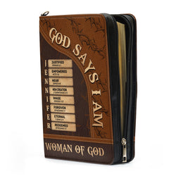 Man Of God / Woman Of God Leather Book Cover, Personalized Bible Cover, Christian Gift, Bible Covers Jesus Gifts